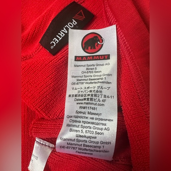 Mammut Aenergy Polartec Baselayer Half Zip Long Sleeve Size XL Red and Purple - Picture 7 of 11